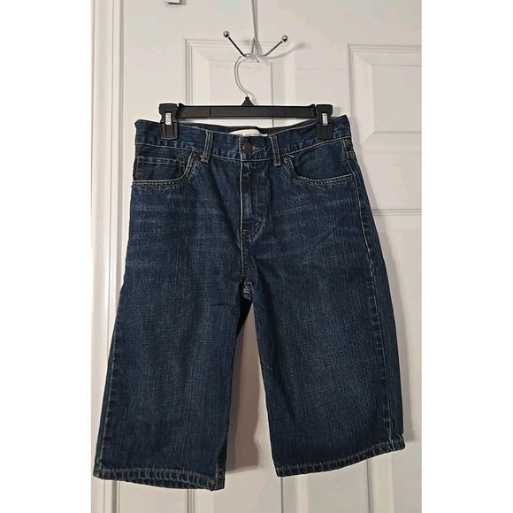 Levi's Other - Levi's 505 Denim Shorts Youth 16 ‎ Dark Washed Blue Knee Length Pre Owned